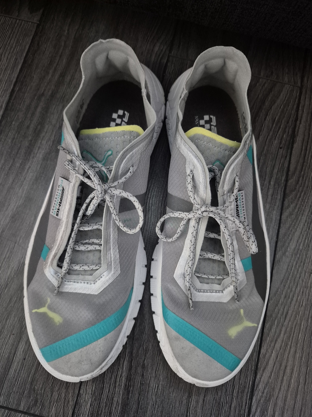 PUMA x Mercedes-AMG Petronas Replicat-X Sneakers - Gray/Teal - Men's US 10
